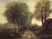 Alfred Sisley Lane near a Small Town oil on canvas